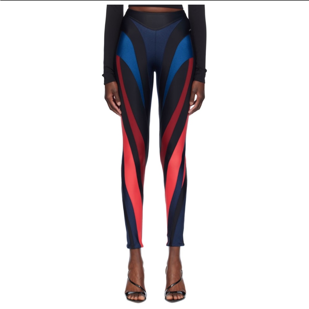 Mugler Multicolor Spiral Leggings